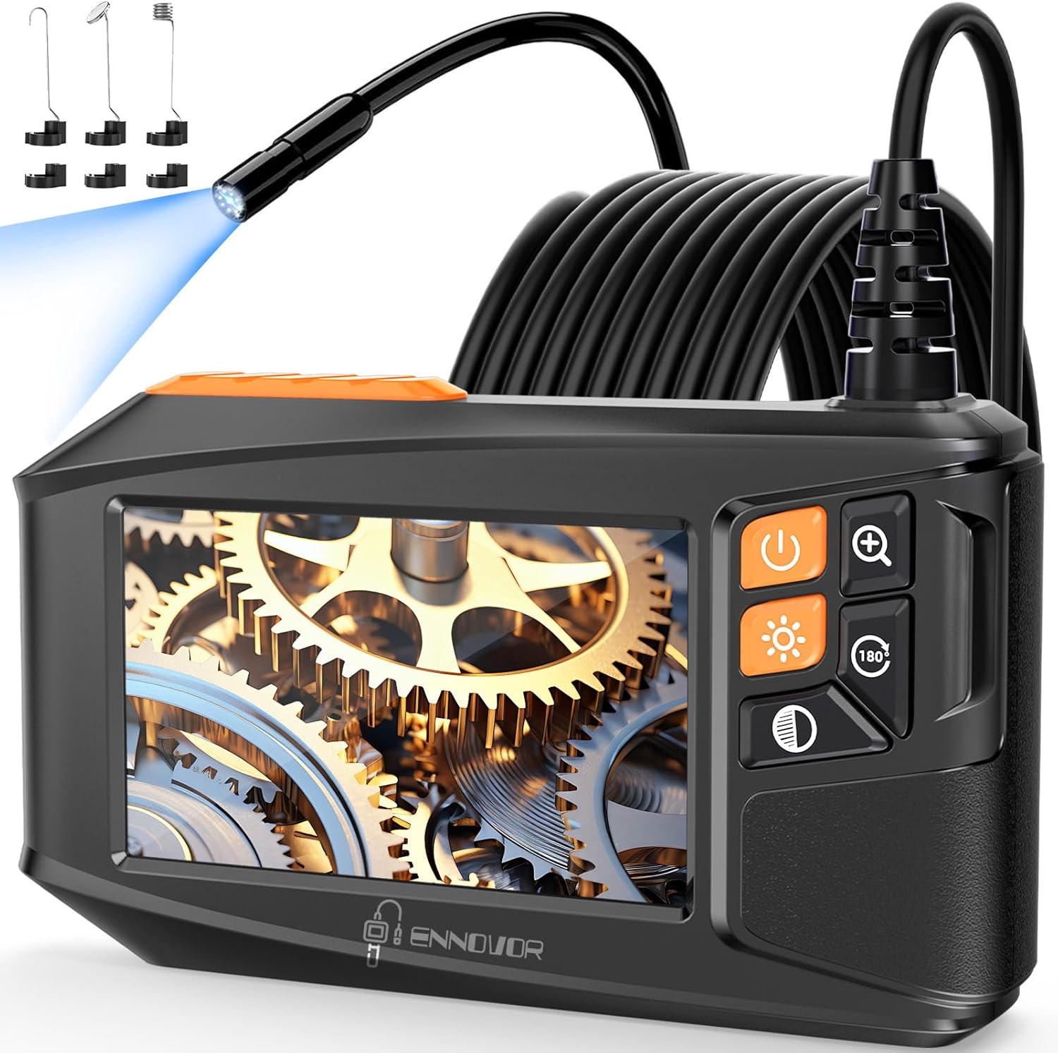 Ennovor Endoscope, 4.3'' IPS Screen Inspection Camera, 1920P HD Digital Borescop...