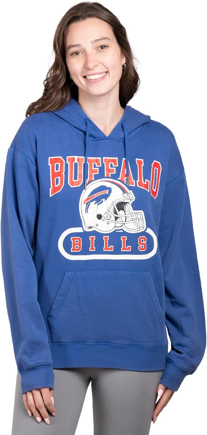 Ultra Game Women's NFL Official Super Soft Hoodie Pullover Sweatshirt Buffalo Bi...