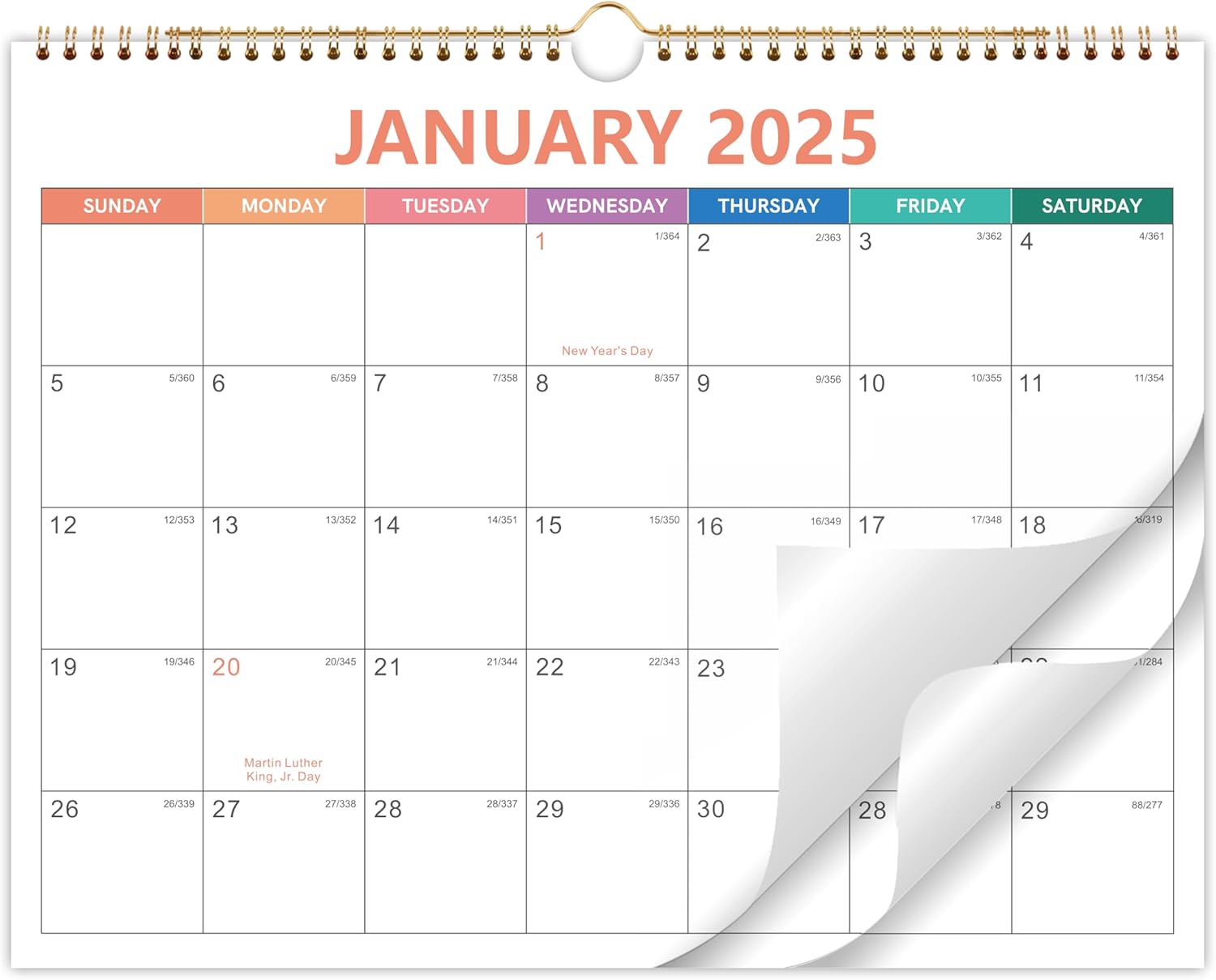 2025 Calendar - 2025 Wall Calendar from January 2025 to December 2025, Calendar...