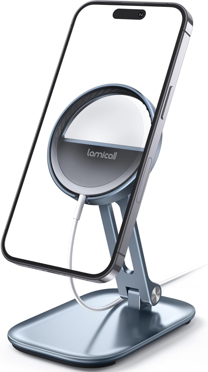 Lamicall Phone Stand for Apple 15W MagSafe Charger - Collasple Adjustable Chargi...