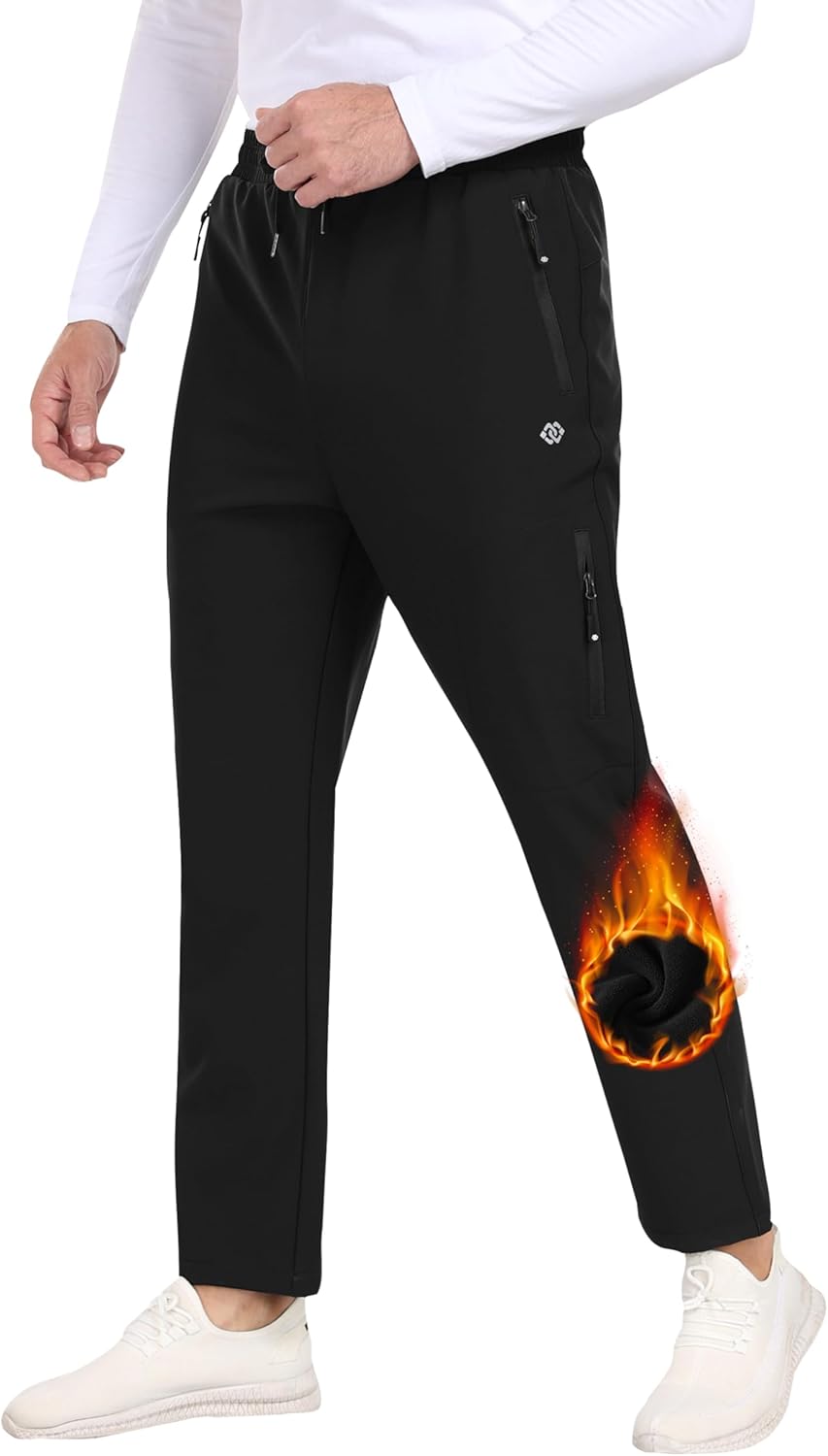 MoFiz Men's Hiking Pants Winter Fleece Windbreak Water Resistant Men's Joggers P...