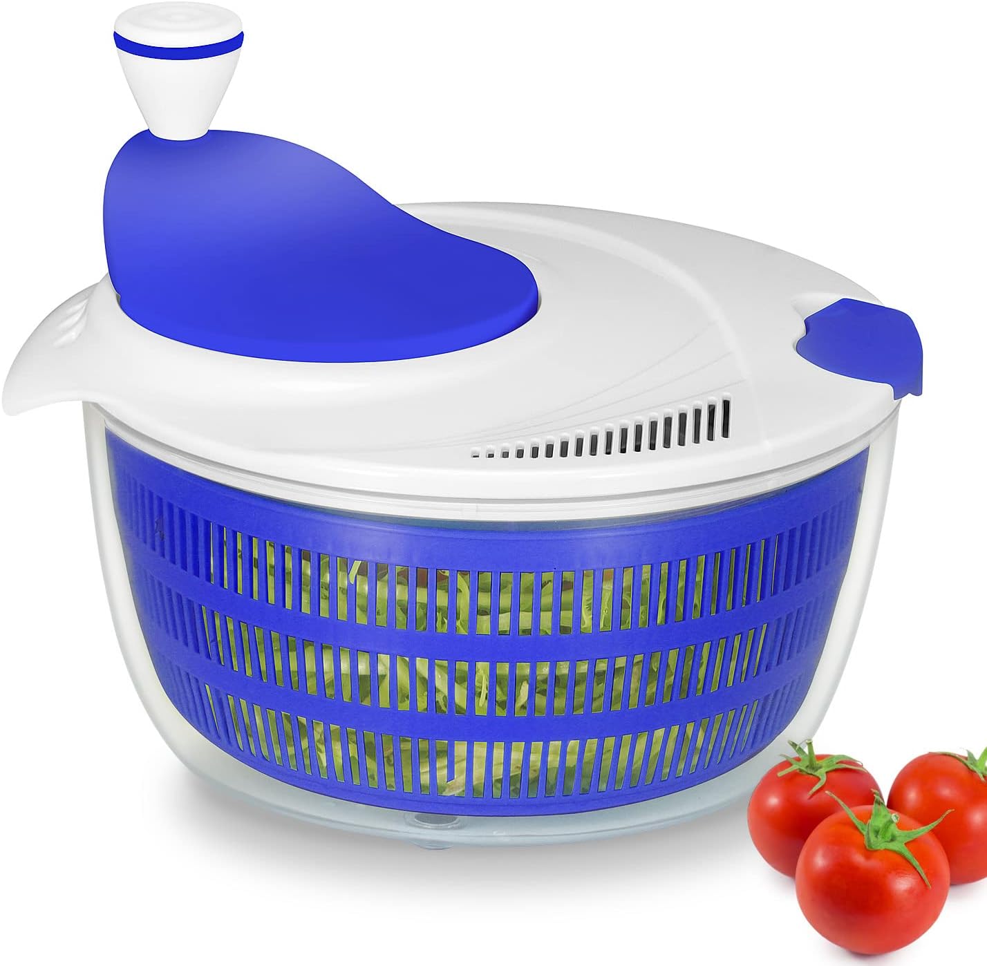 Ourokhome Salad Spinner Lettuce Dryer, Rotary Veggie Washer with Compact Bowl an...