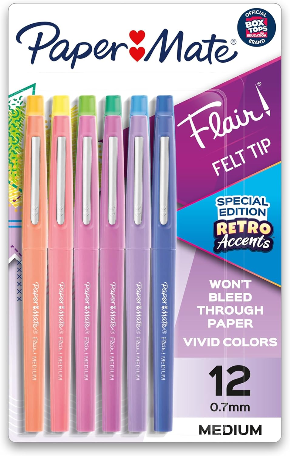 Paper Mate Flair Felt Tip Pens, Medium Point (0.7mm), Assorted, Special Edition...