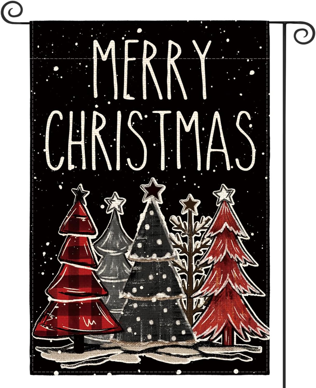 AVOIN colorlife Merry Christmas Tree Garden Flag 12x18 Inch Double Sided Outside...