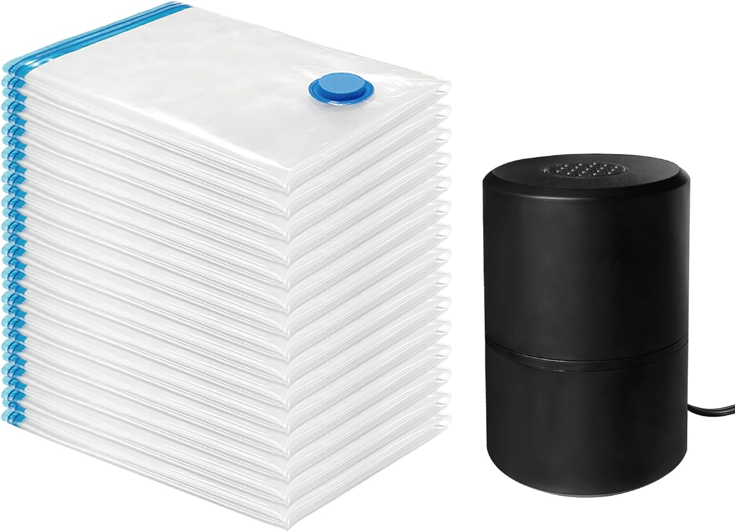 Vacuum Storage Bags with Electric Pump, 15 Large Space Saver Bags Vacuum Seal Ba...