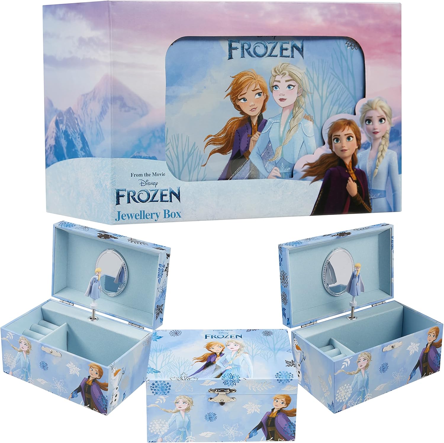 Disney Musical Jewellery Box for Girls, Princess Frozen Gifts (Blue Frozen)