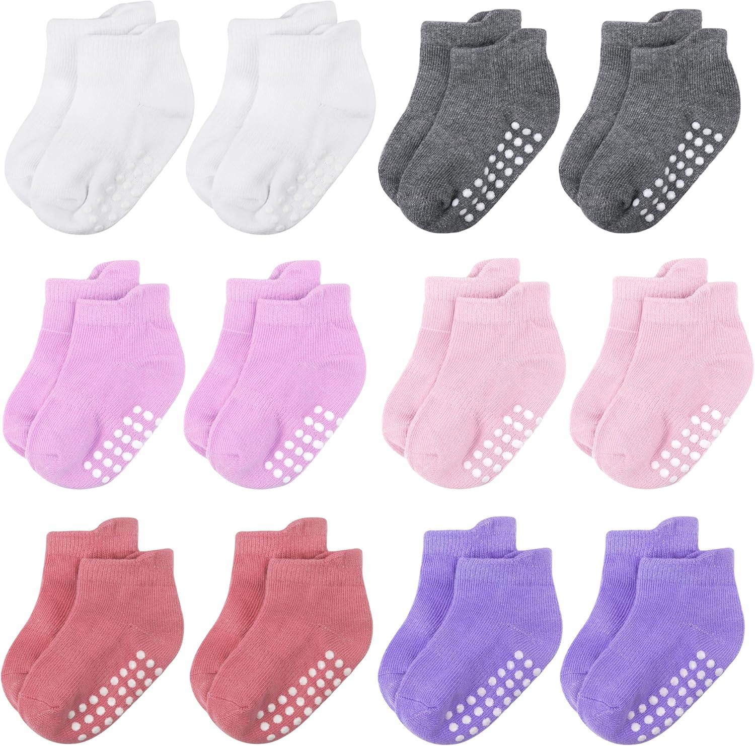 baby socks, cotton children's non-slip socks ankle socks, non-slip grip ankle so...