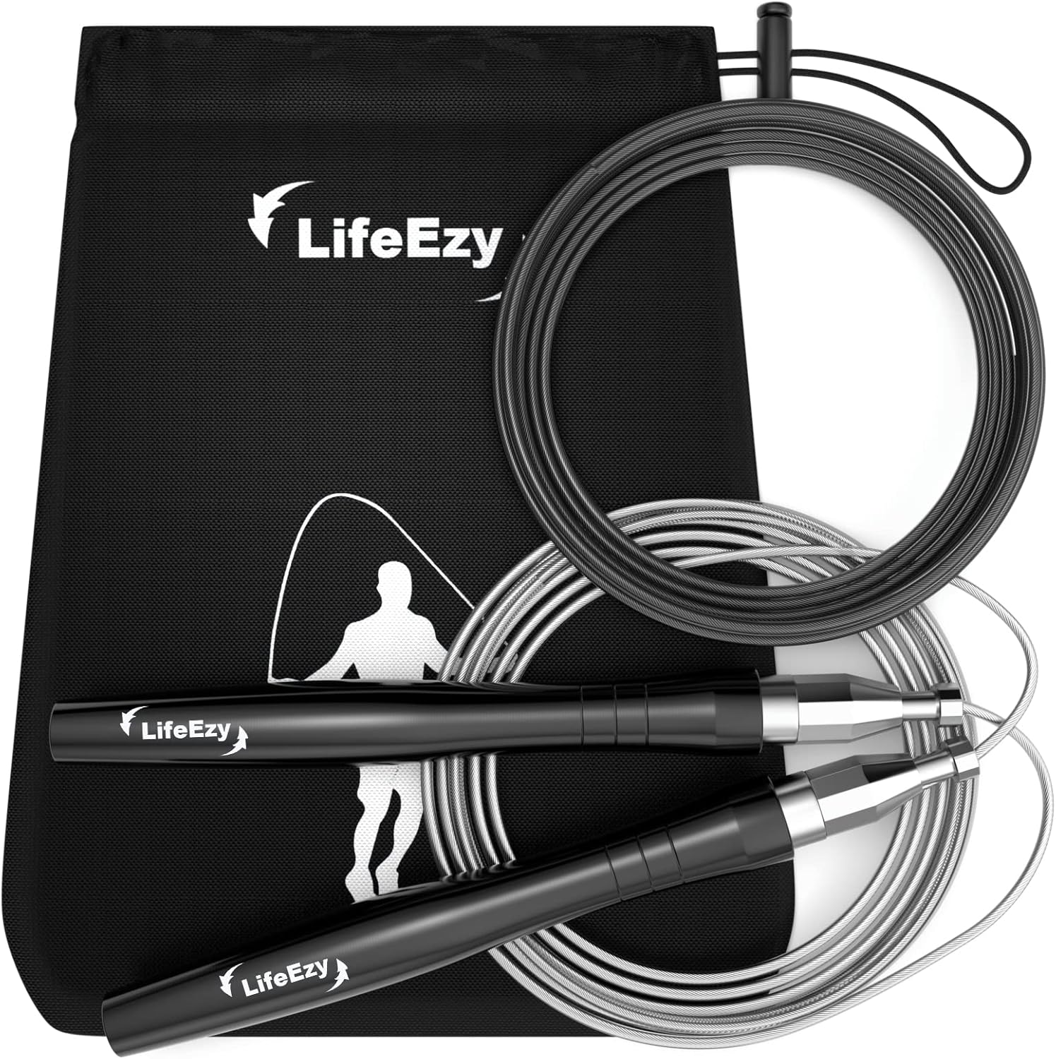 Jump Rope, High Speed Weighted Jump Rope - Premium Quality Tangle-Free - Self-Lo...