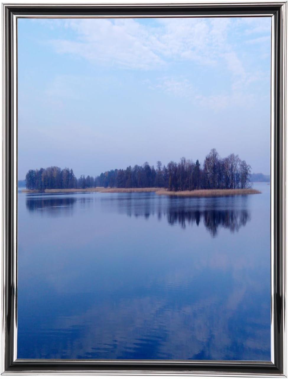 12x16 Picture Frame Black-Silver, Display Pictures 12x16 Poster Frame for Pictur...