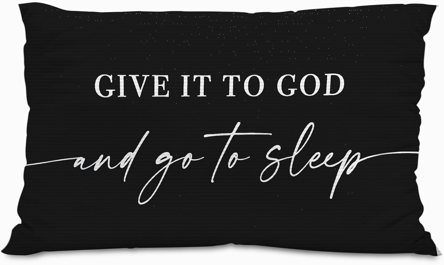 Knibeo Give It to God and Go to Sleep, Decorative Corduroy Pillows Cover for Bed...