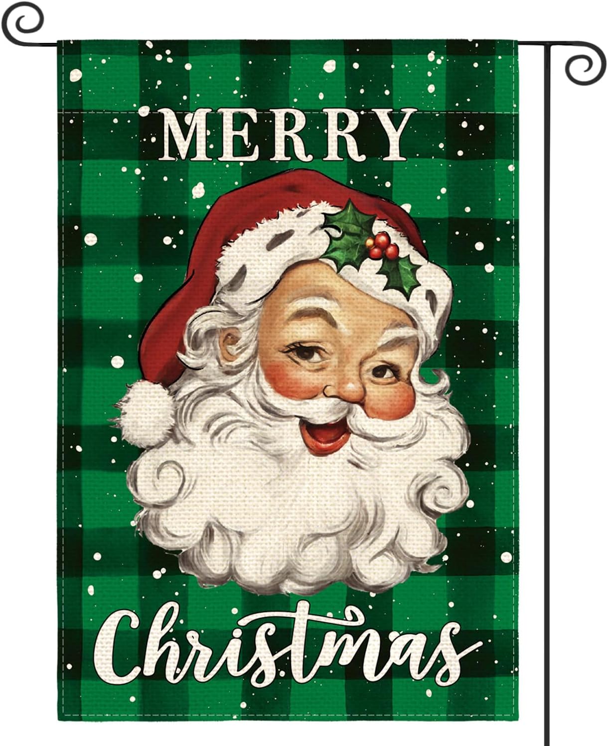 AVOIN colorlife Merry Christmas Santa Claus Garden Flag 12 x 18 Inch Double Side...
