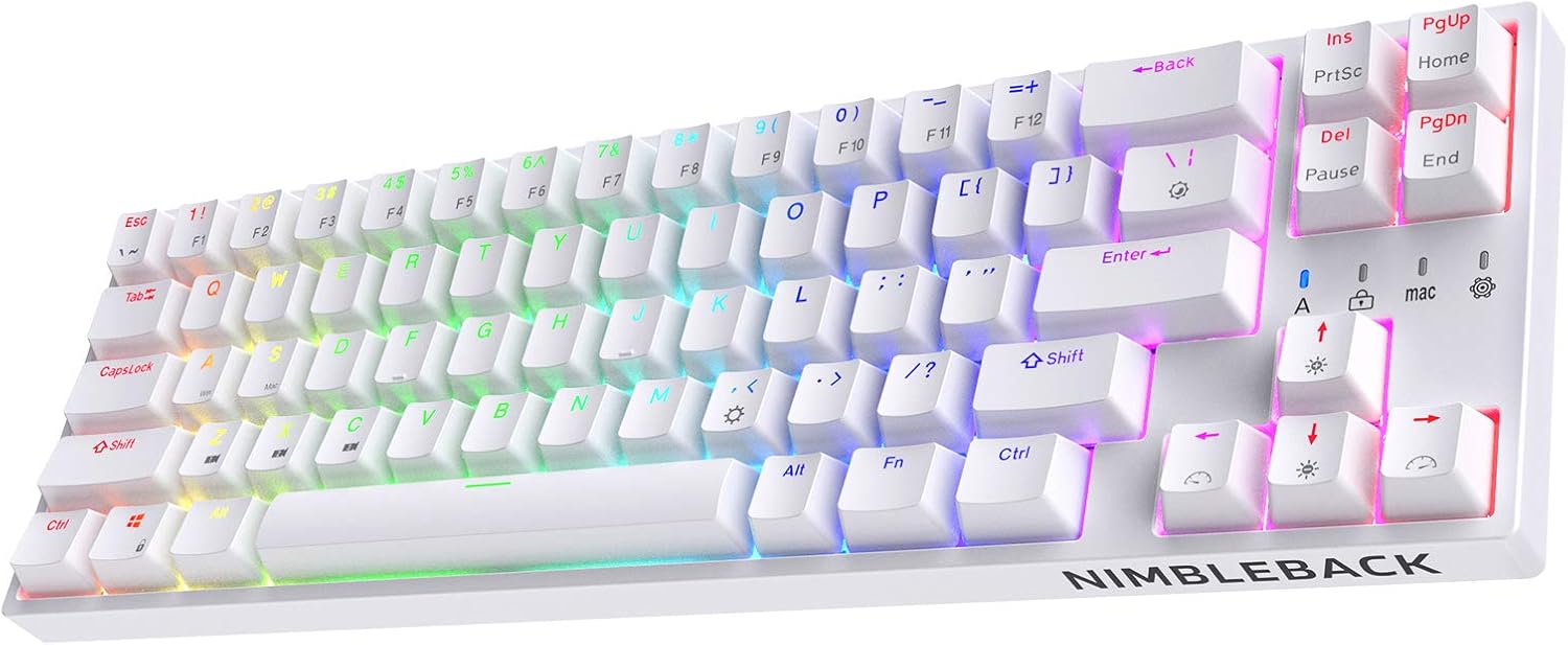 LTC NB681 Nimbleback Wired 65% Mechanical Keyboard, RGB Backlit Ultra-Compact 68...