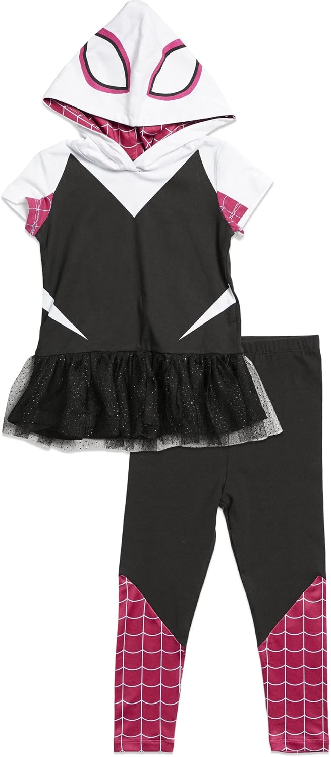 Marvel Avengers Spider-Man Spider-Gwen Captain America Girls Cosplay T-Shirt and...