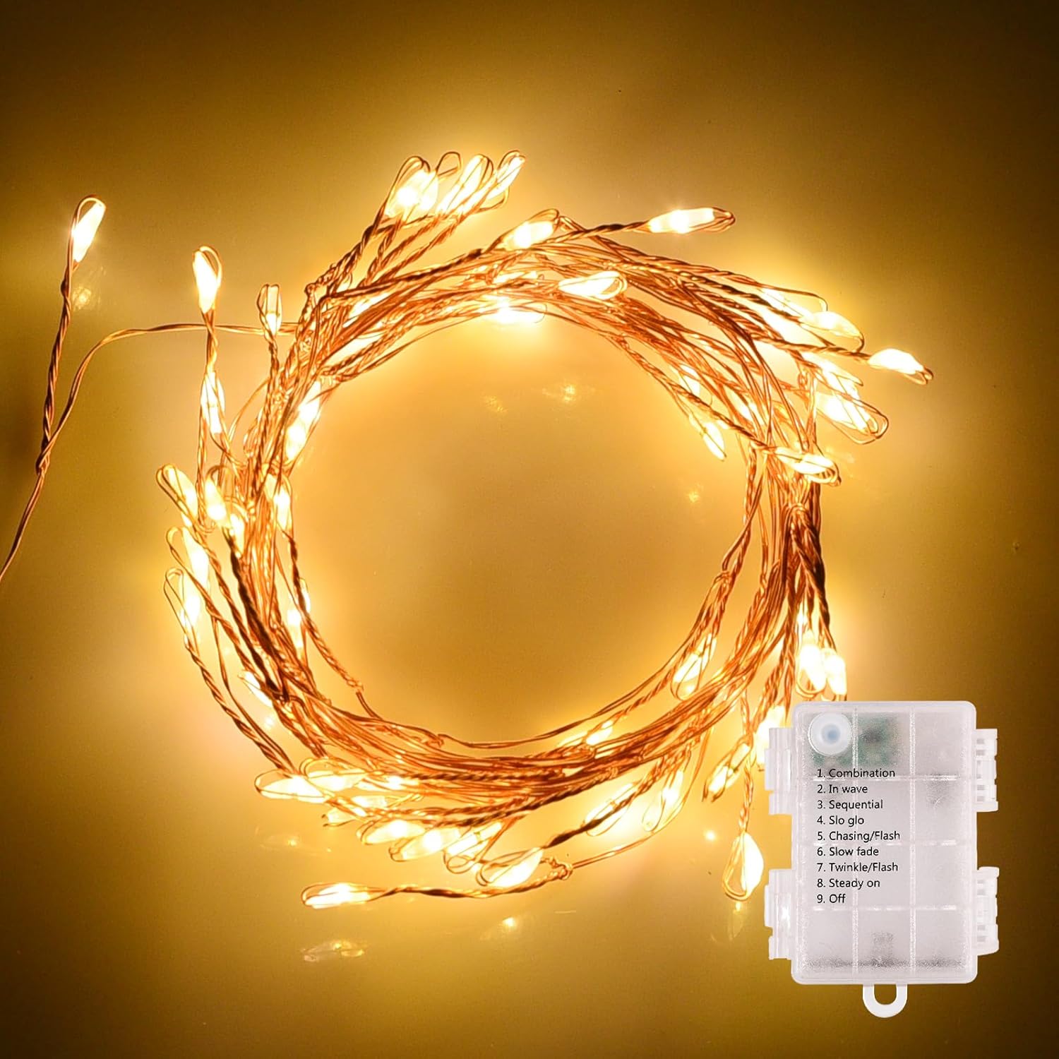 Fairy Lights Battery Operated, 60 LED Mini Fairy Lights 8 Modes Small Christmas...