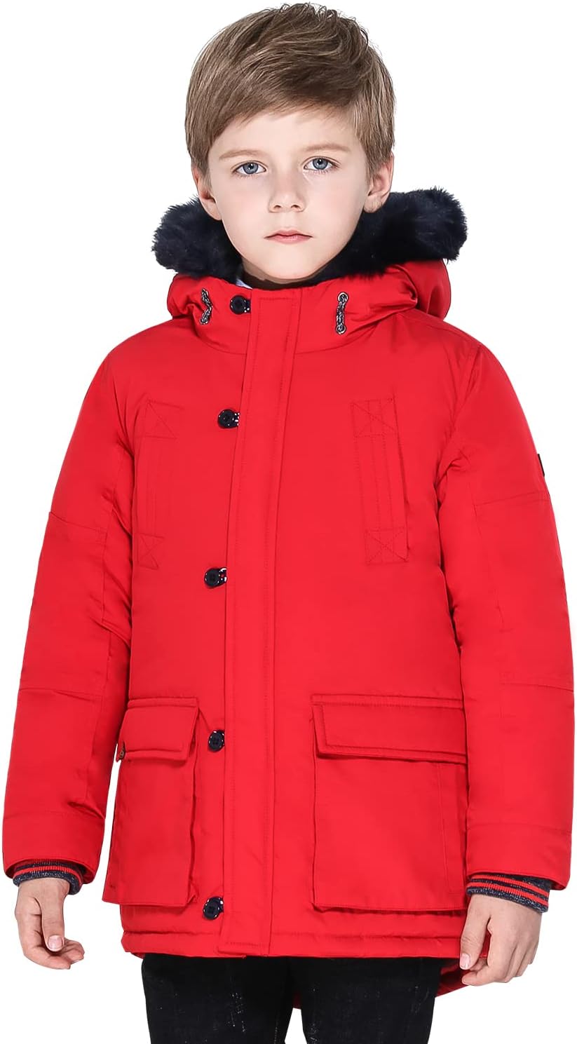SOLOCOTE Boys Winter Coats Kids Winter Jacket Warm Thick Heavyweight Tough Long...