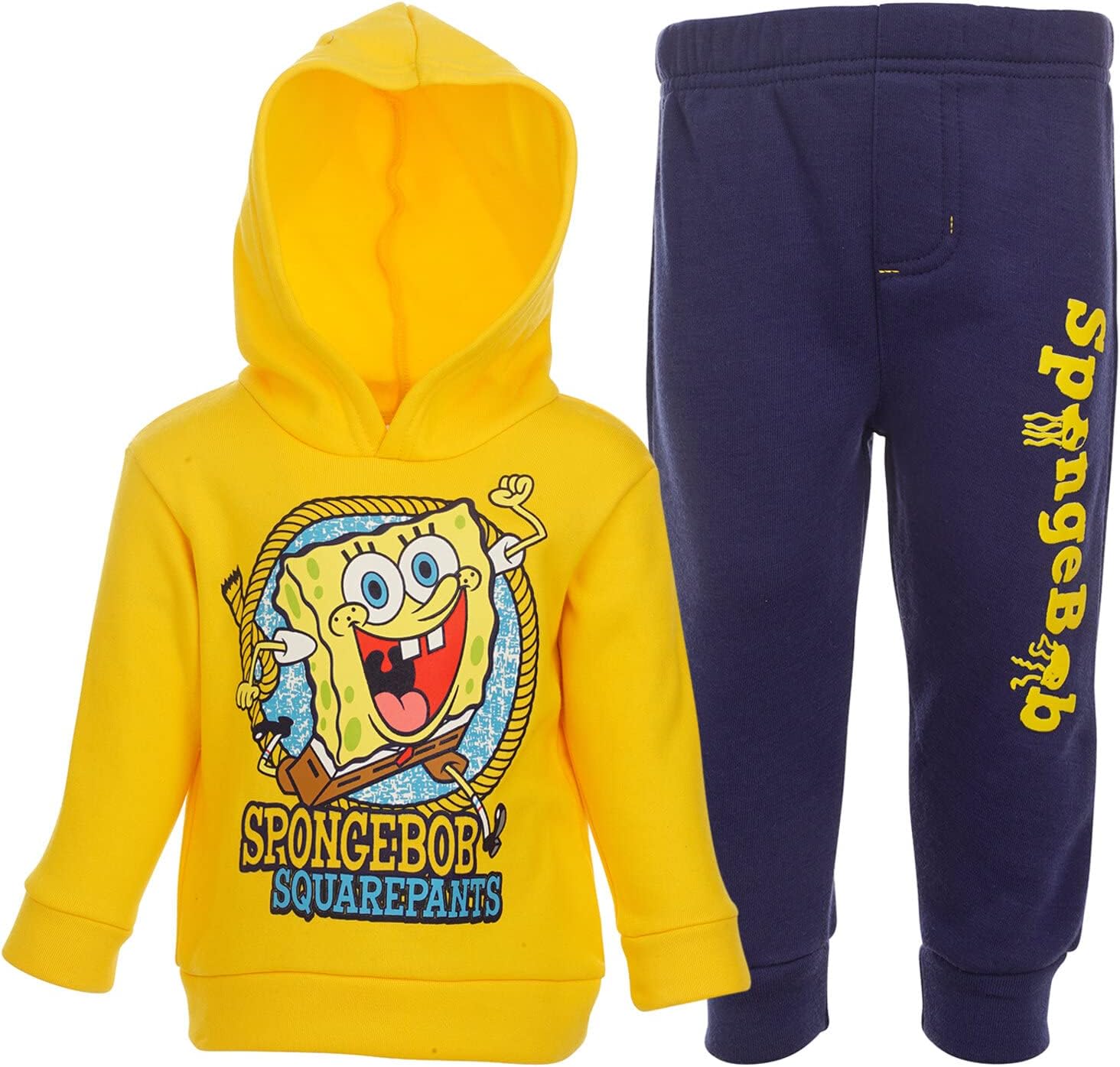Nickelodeon SpongeBob SquarePants Fleece Pullover Hoodie and Jogger Pants Outfit...