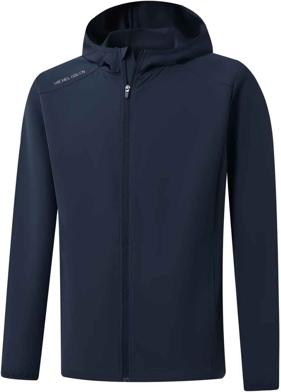 Rouen Jackets for Men Windbreaker Water Resistance Performance Hooded Zip Up Out...