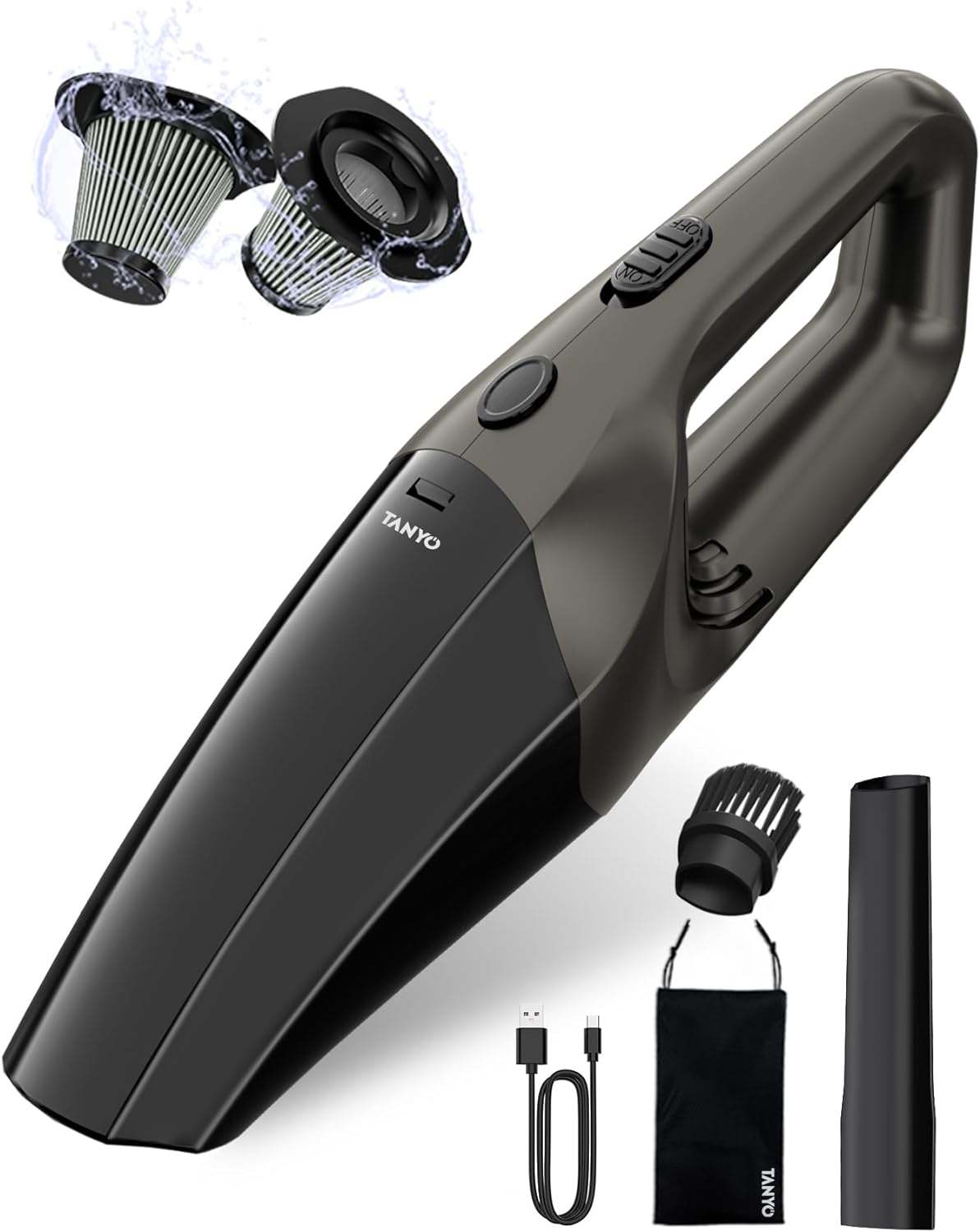 TANYO Car Vacuum Cordless, Portable Handheld Car Vacuum Cleaner with 120W Strong...