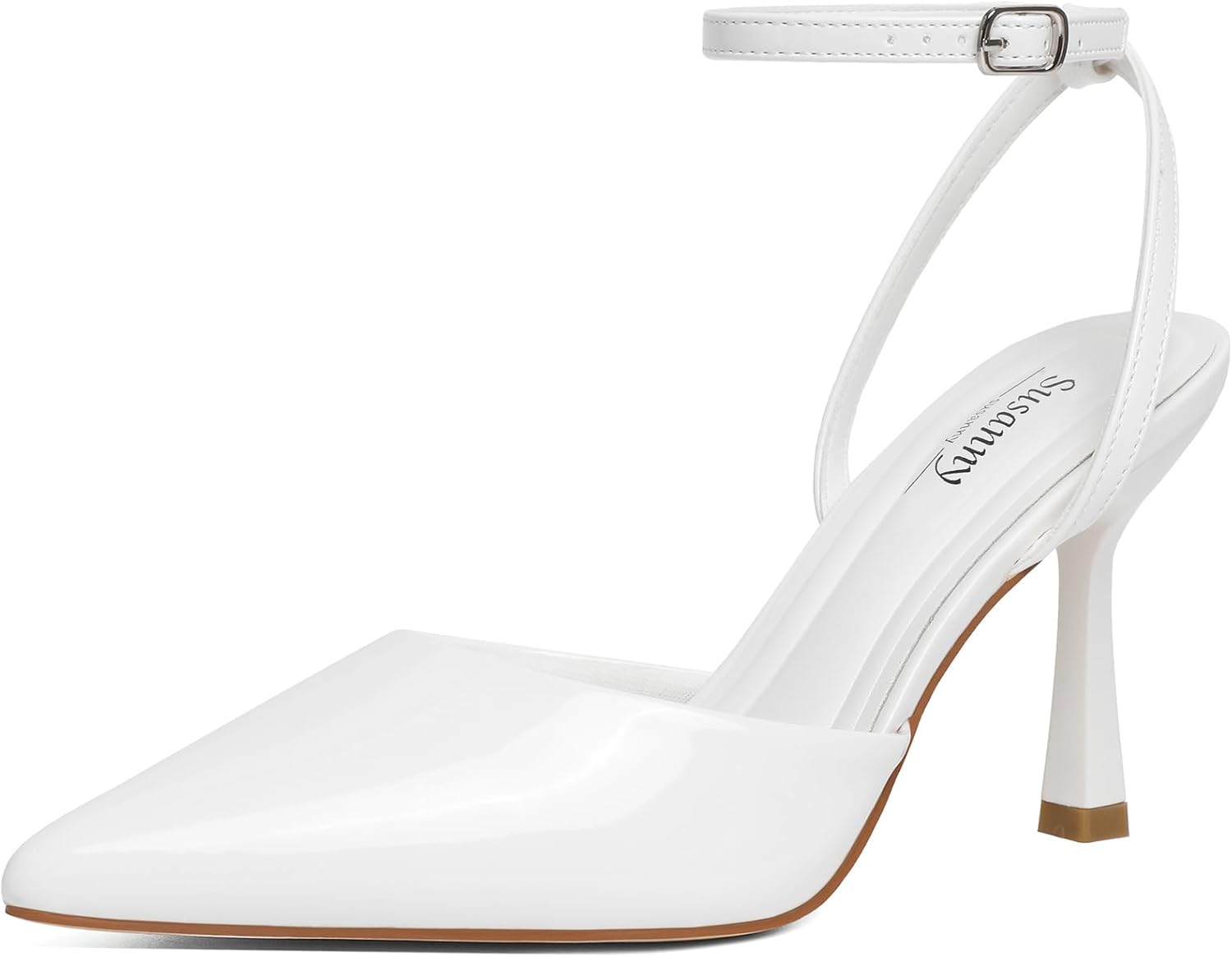 Susanny Heels for Women Stiletto Closed Pointed Toe Backless Dress Shoes High He...