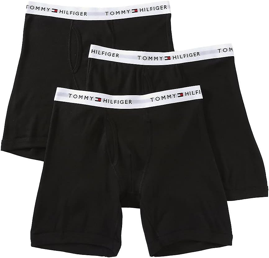 Tommy Hilfiger Men's Underwear Multipack Cotton Classics Boxer Briefs Small Blac...