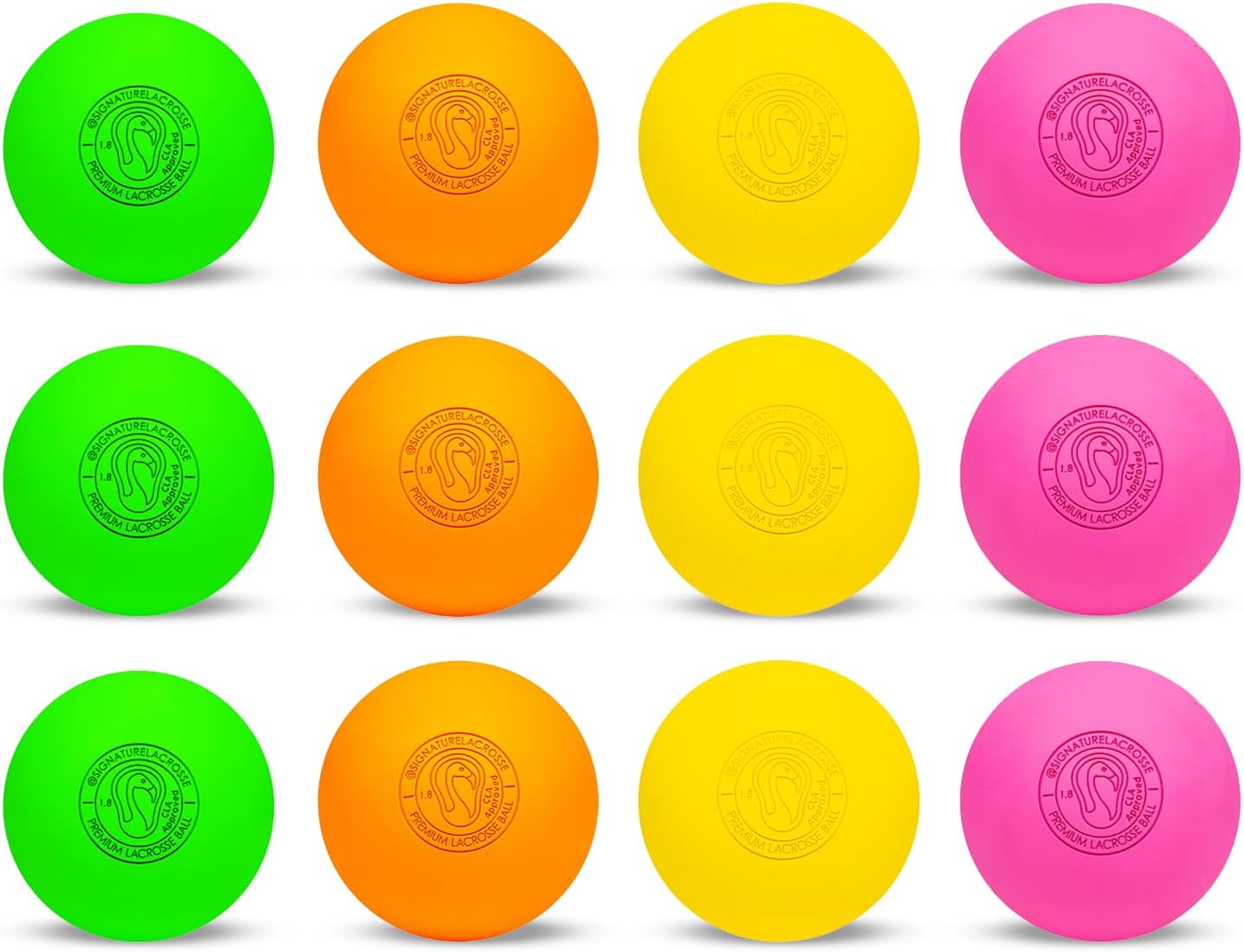 Signature Lacrosse Ball Set - Packs of 2, 4, 8, 12, and 100 - No Chemical Smell...