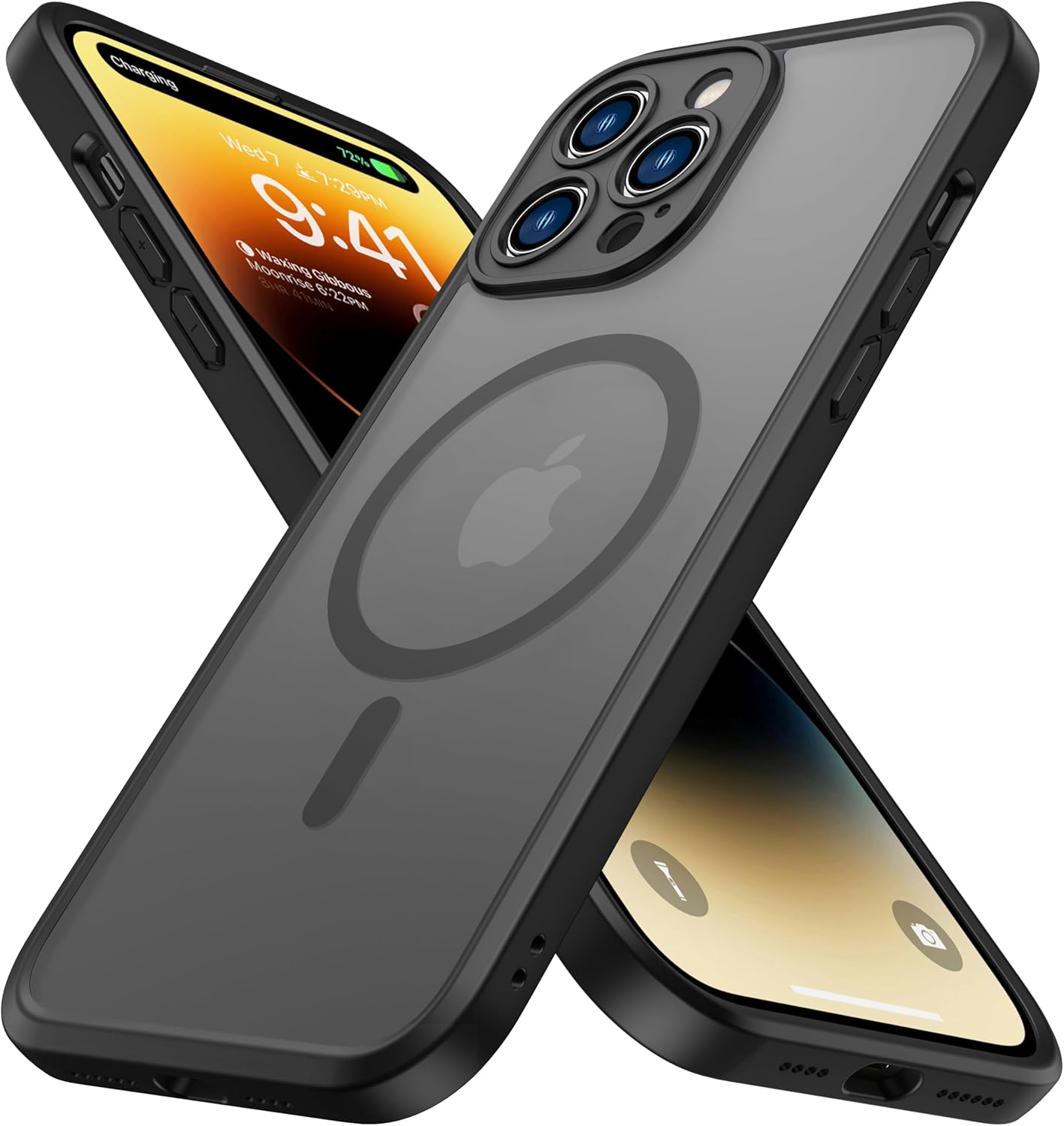 ImpactStrong Magnetic Guard Designed for iPhone 14 Pro Max Case [Camera Protecti...