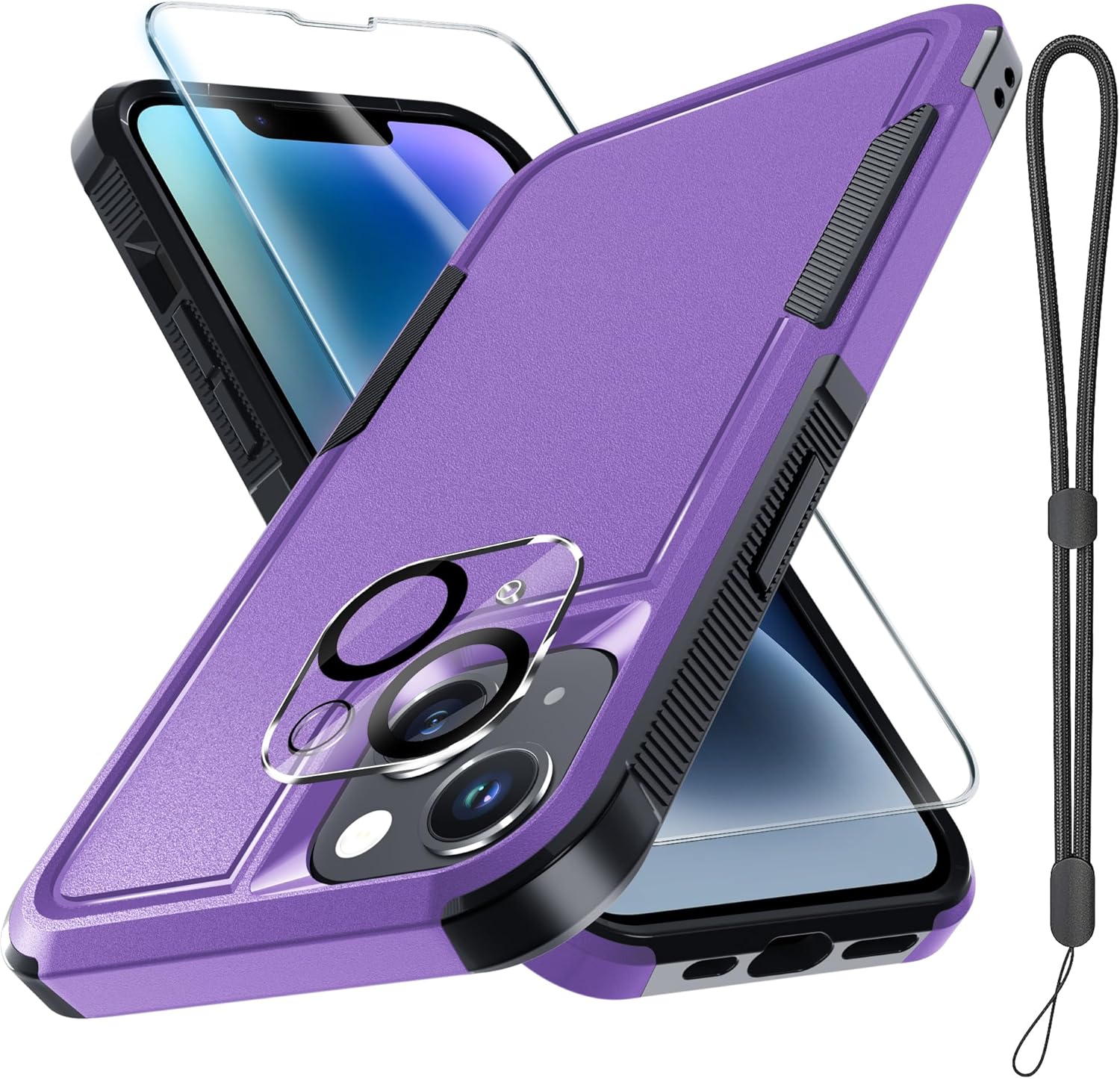 RMOCR for iPhone 14 Case with Screen Protector and Camera Lens Cover,Military Gr...