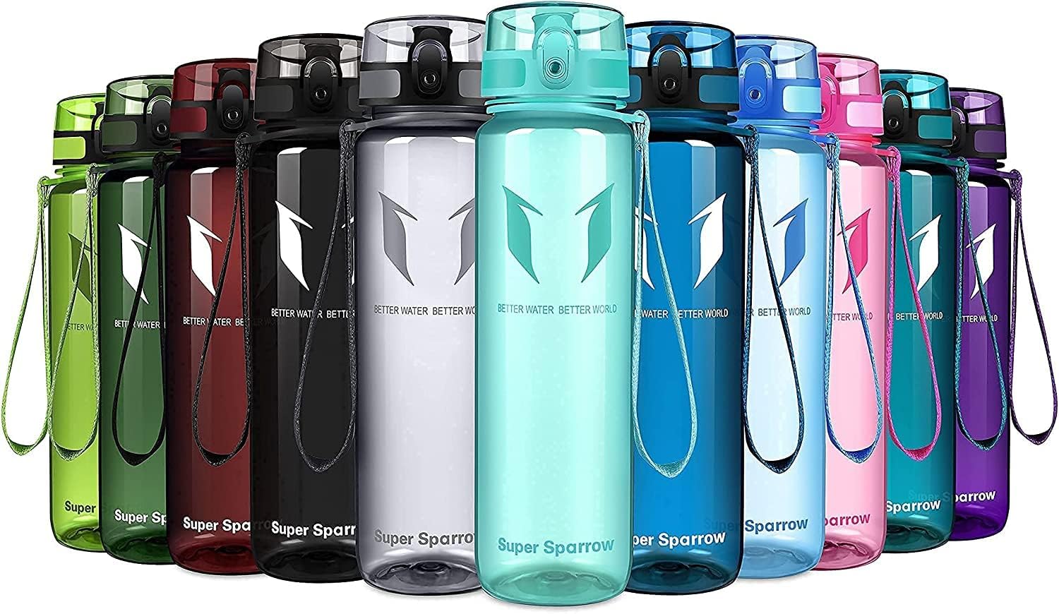 Super Sparrow Sports Water Bottle - 350ml & 500ml & 750ml & 1000ml - Non-Toxic B...