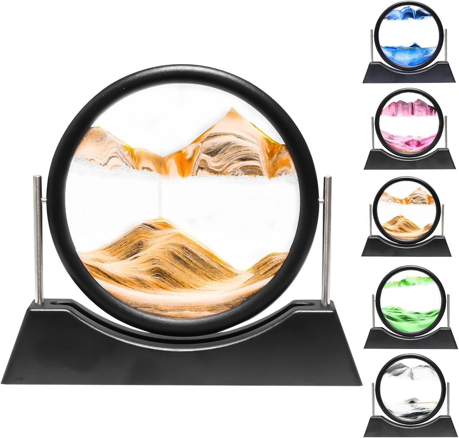 Moving Sand Art Liquid Motion,3D Flow Sand Painting Quicksand Decor,Stress Relie...