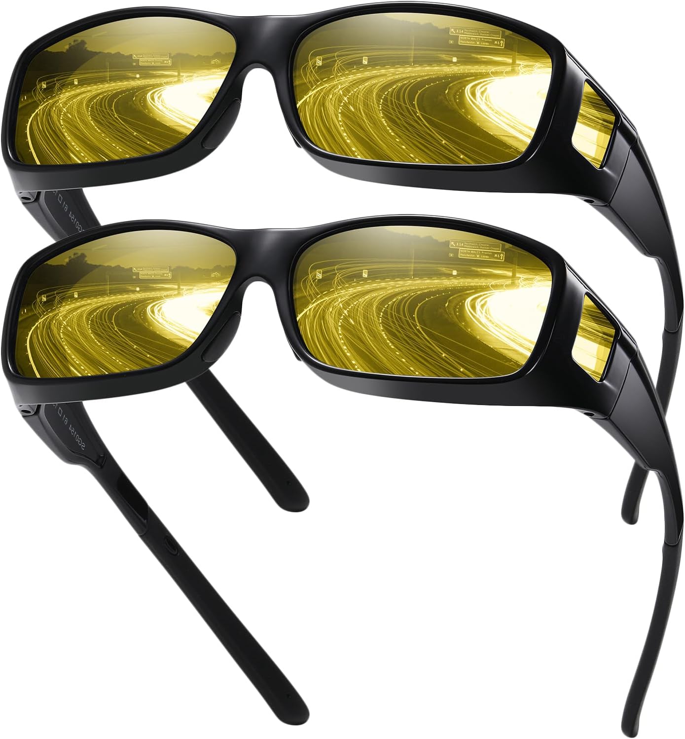 GEGURI Fit Over Glasses Sunglasses for Men Women Polarized, Classic Wrap Around...