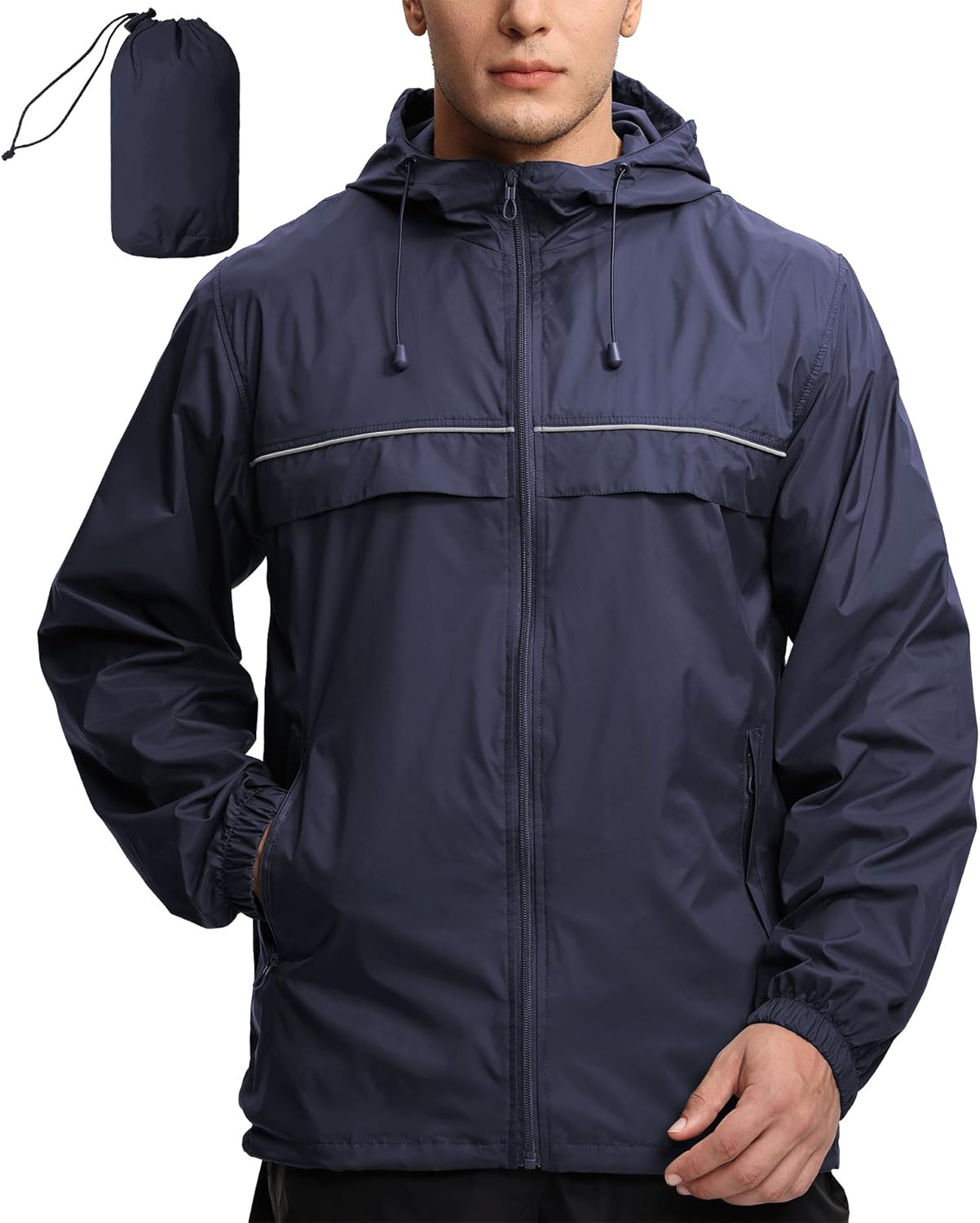 V VALANCH Mens Rain Jacket Waterproof Lightweight Windbreaker with Hood Outdoor...
