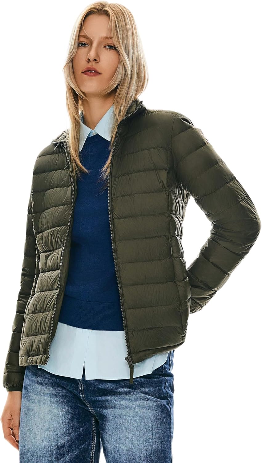 Orolay Women's Lightweight Packable Down Jacket Quilted Puffer Coat with Stand C...