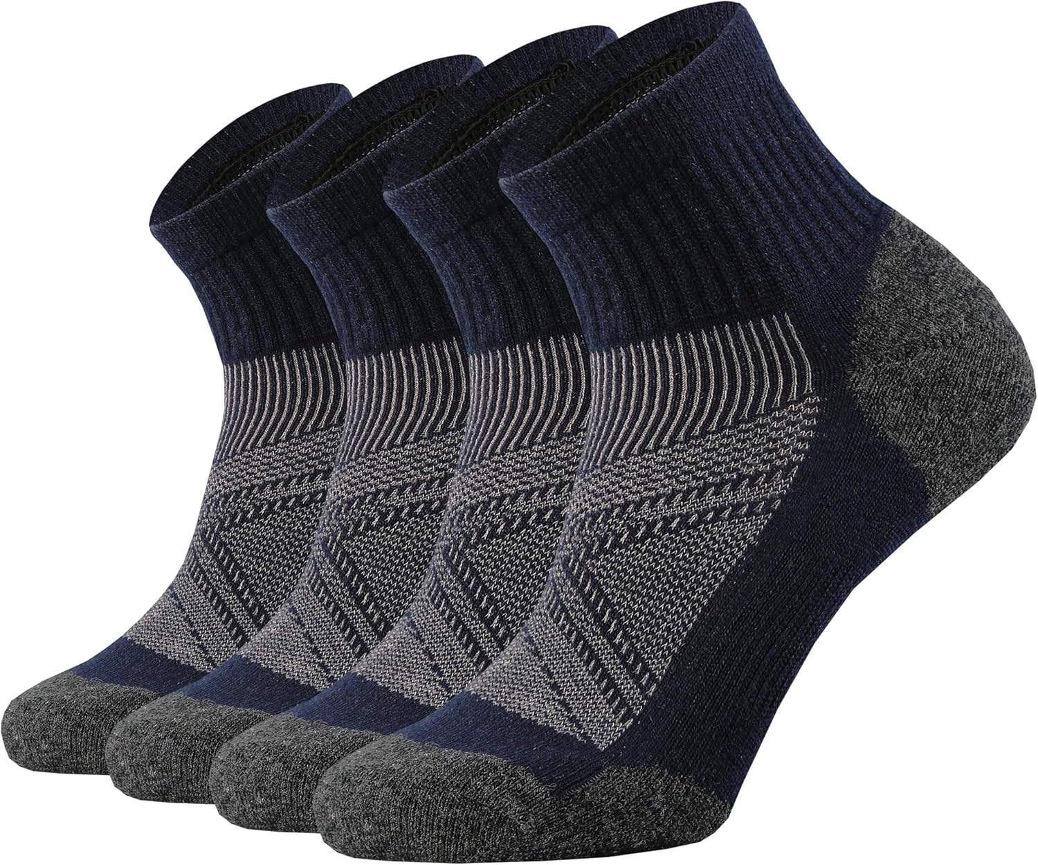 ONKE Merino Wool Low Cut Quarter Socks for Men Outdoor Trail Running Hiking Hike...