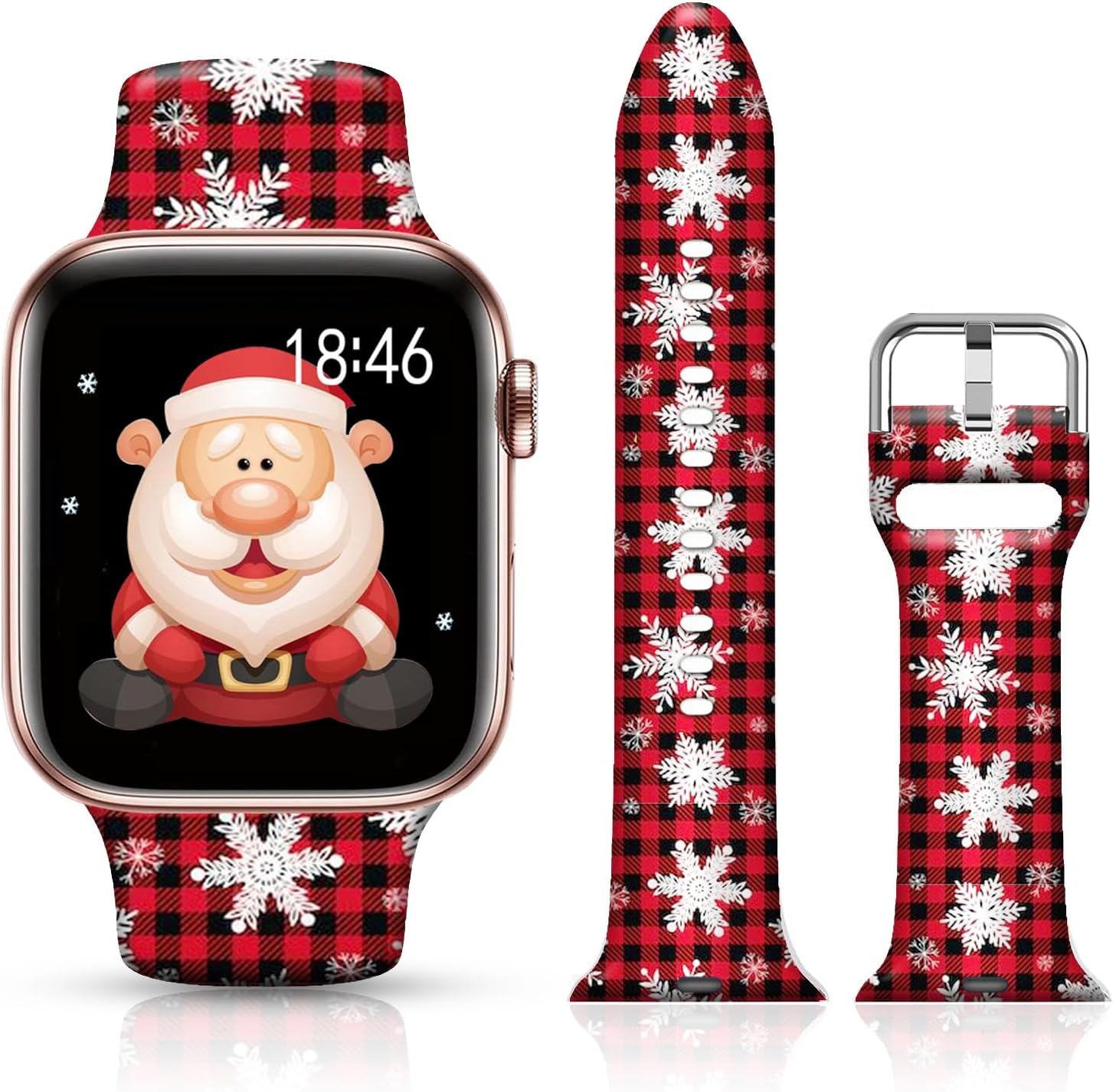 Silicone Floral Bands Compatible with Apple Watch 49mm 45mm 44mm 42mm 41mm 40mm...