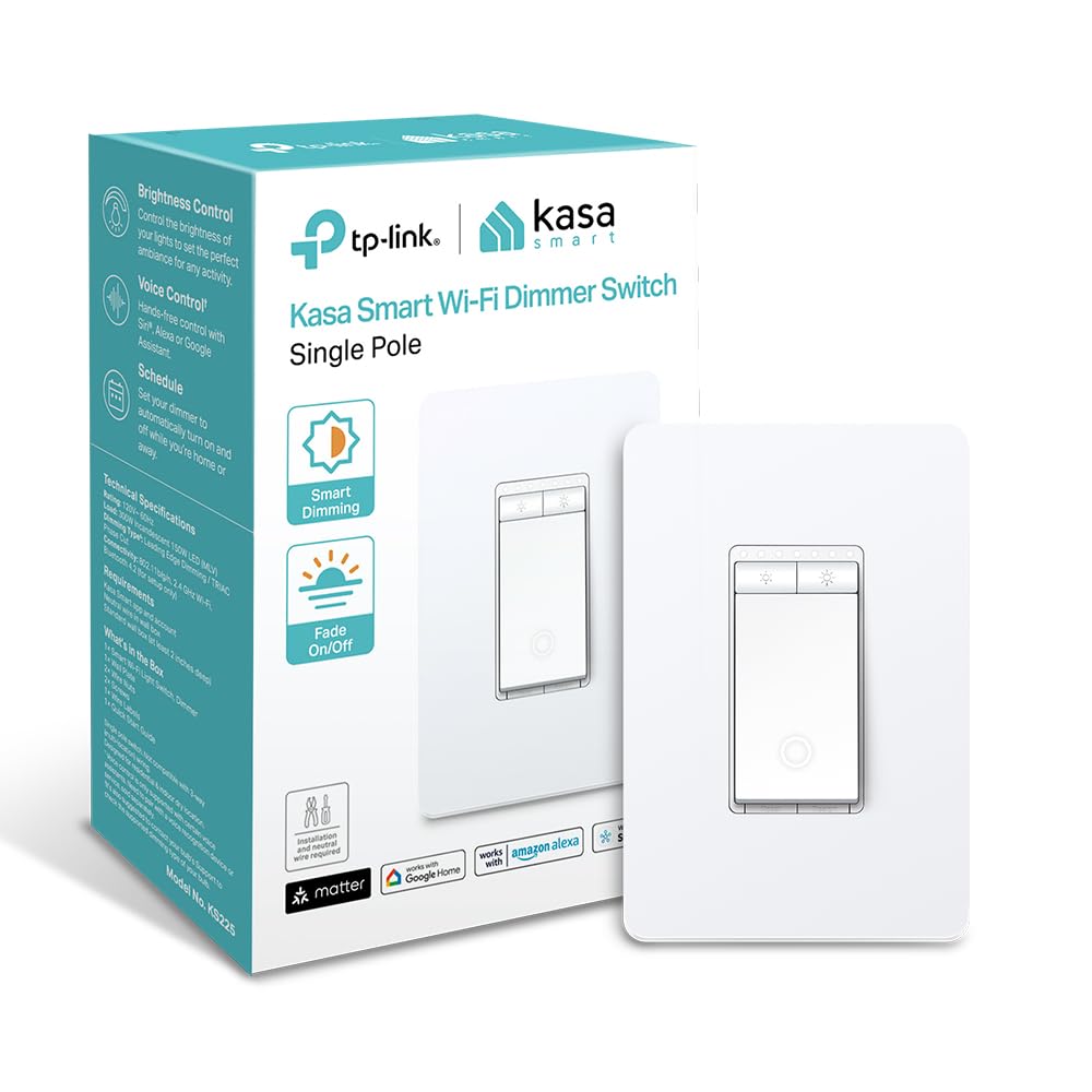 Kasa Matter Smart Dimmer Switch: Voice Control w/S...