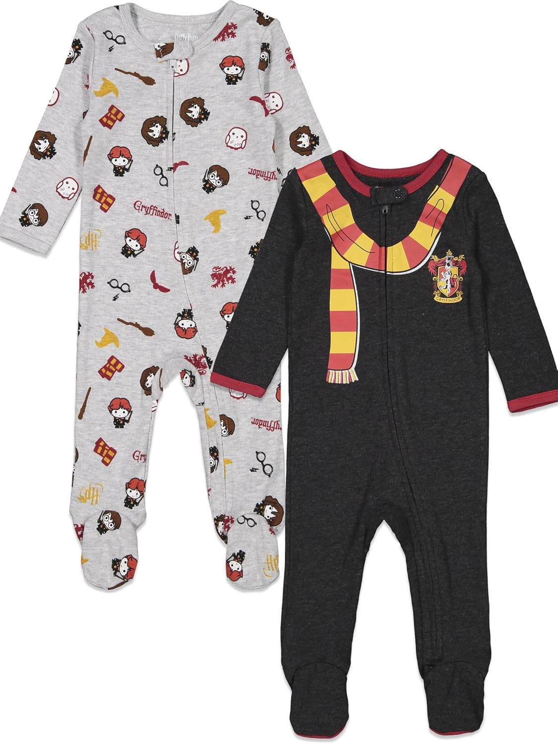 Harry Potter Baby 2 Pack Zip Up Costume Sleep N' Play Coveralls Newborn to Infan...