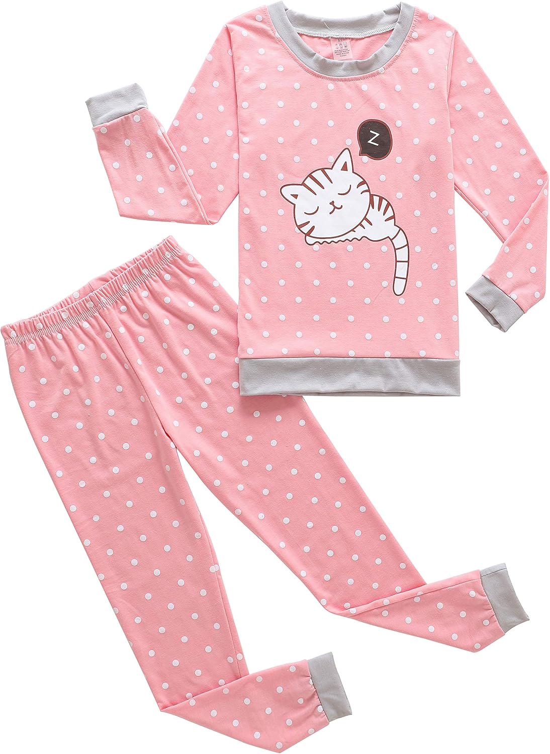 MyFav Big Girls Cute Cartoon Pajama Set Casual Comfy Loungewear Children Sleepwe...