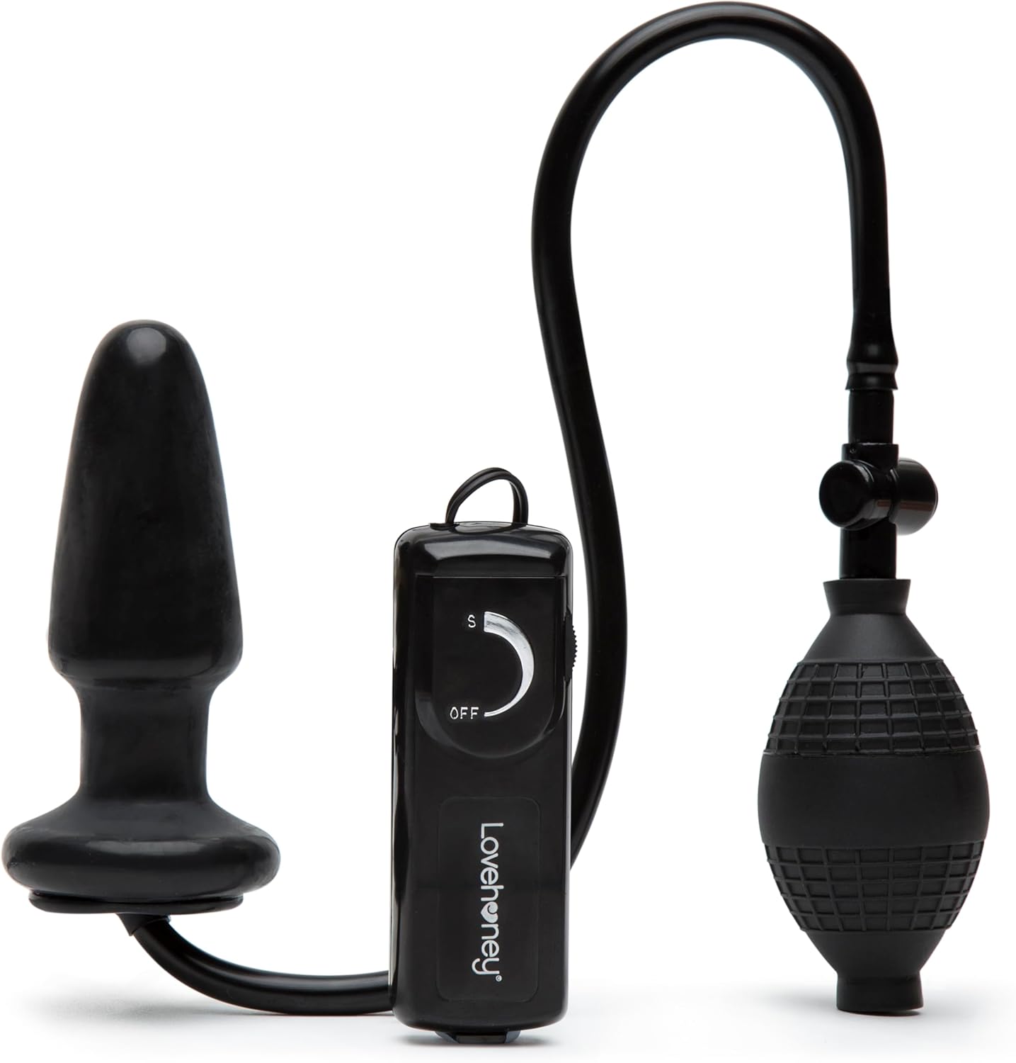 Lovehoney Vibrating Inflatable Butt Plug - 4.5 Inch Anal Plug - Wired Remote Con...