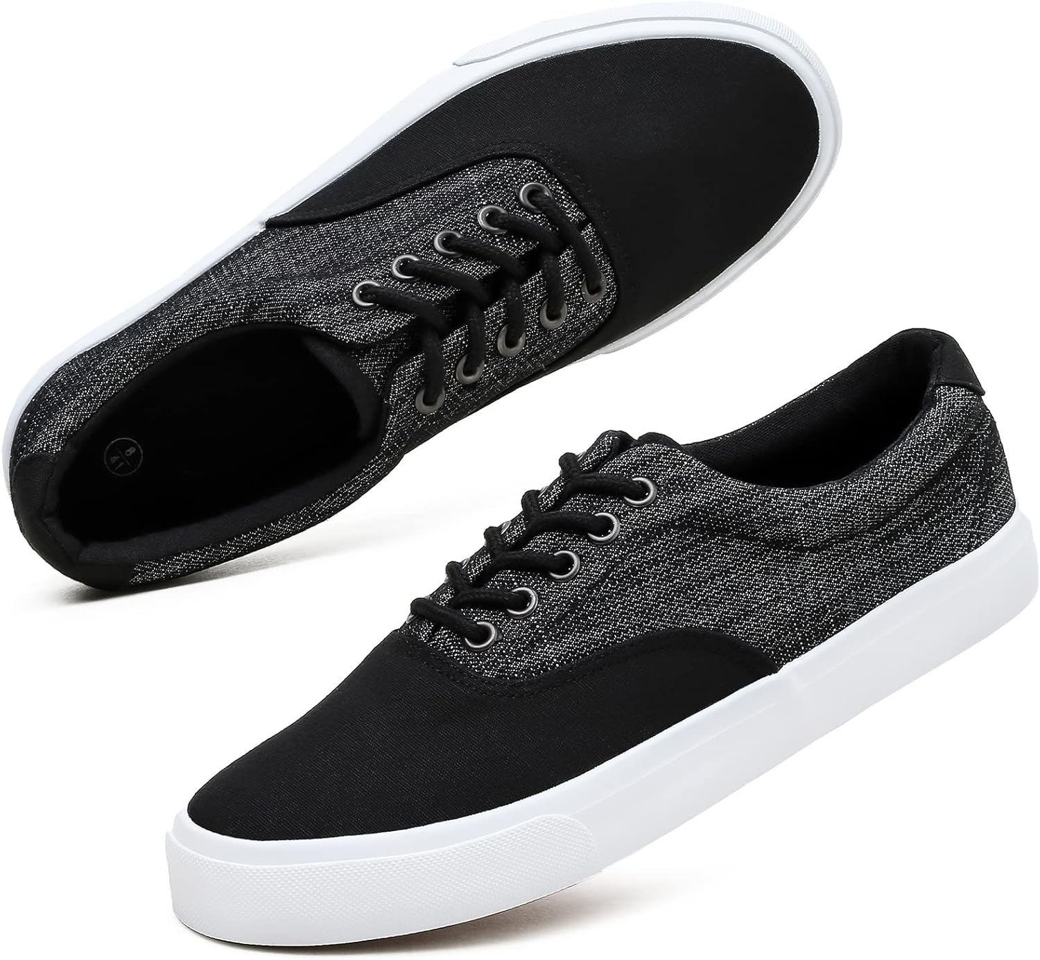 yageyan Men’s Low Top Canvas Walking Shoes Lace-up Fashion Sneakers Casual 12 Ca...