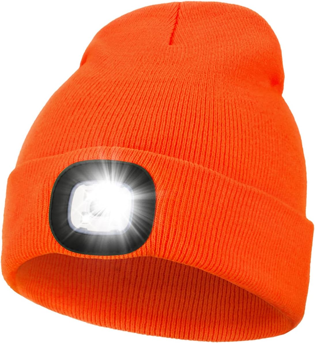 MELASA Unisex Hat with Light, USB Rechargeable Hands Free Headlamp LED Beanie, W...