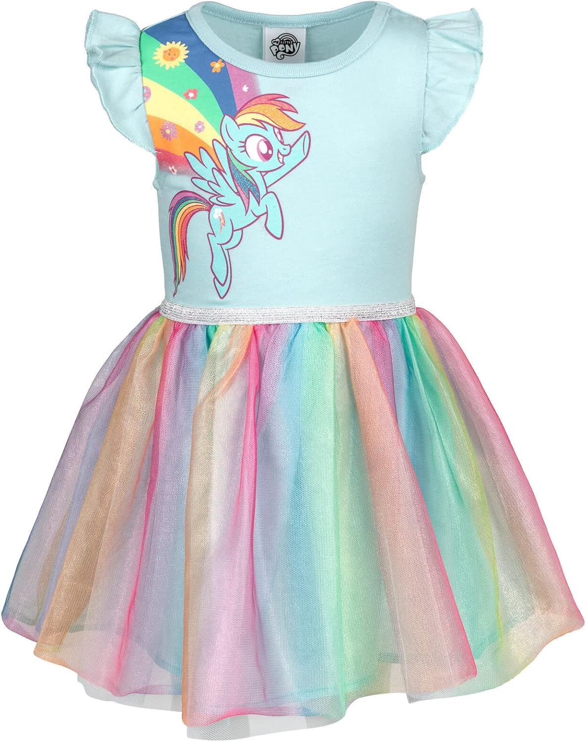 My Little Pony Pinkie Pie Rainbow Dash Girls Dress Toddler to Big Kid 5T Blue