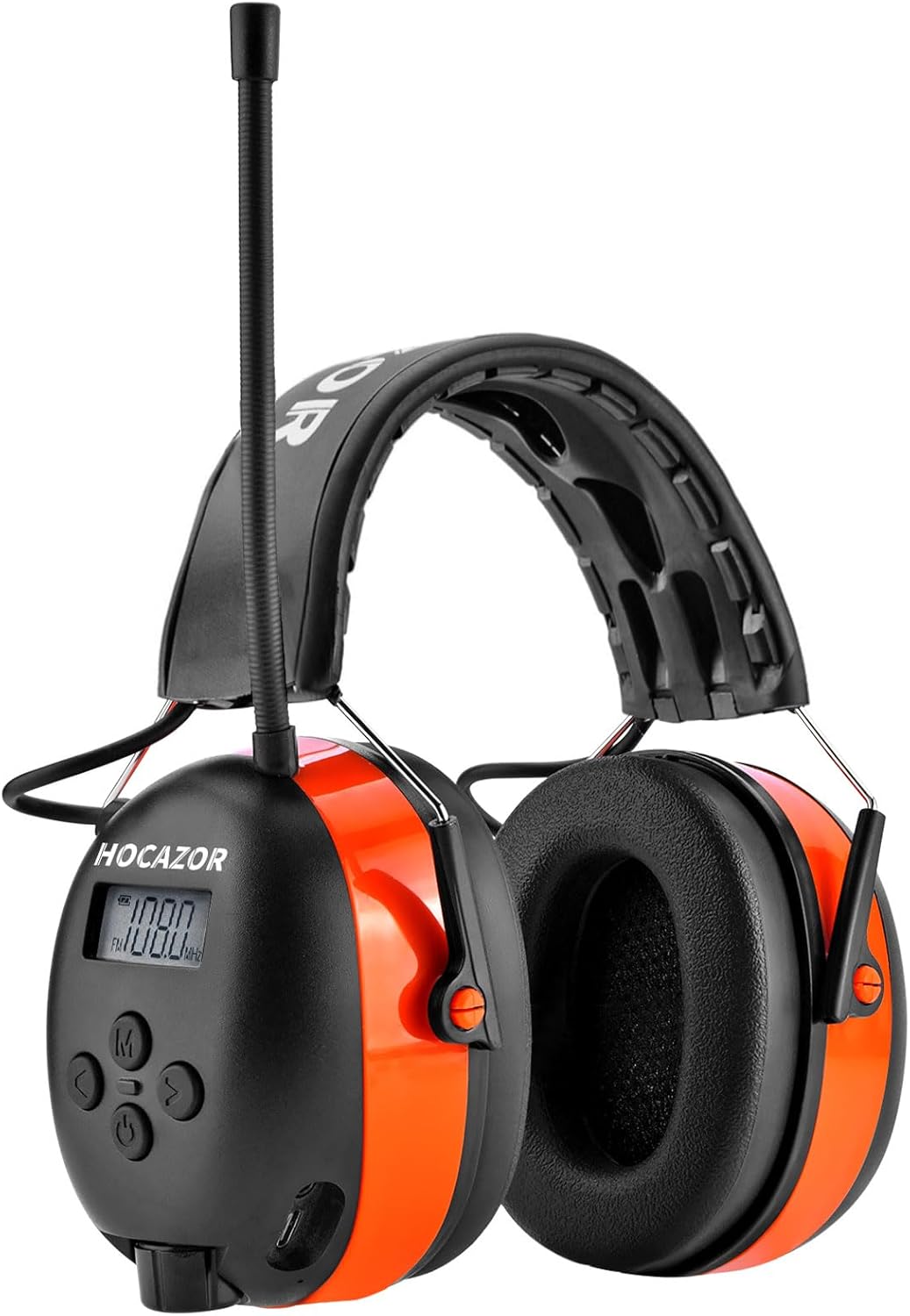 HP033 Pro Bluetooth 5.3 AM FM Radio Headphones with Type-C Charge Port Ear Prote...
