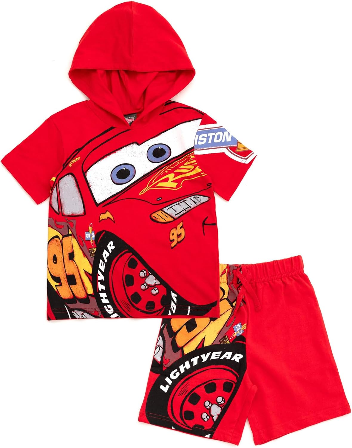Disney Hooded T-Shirt and French Terry Shorts Outfit Set Toddler to Big Kid Size...