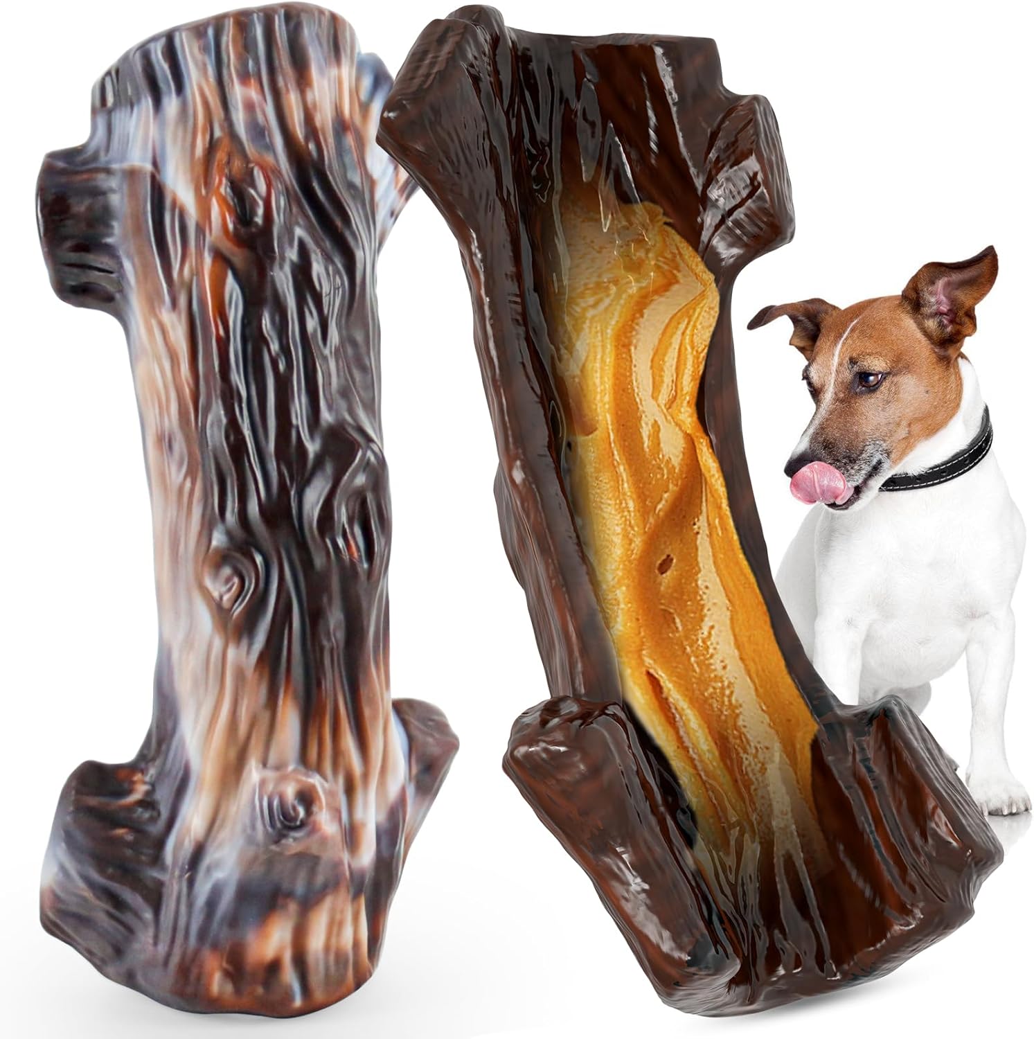 Large Dog Toys for Aggressive Chewers - 2 Packs Dog Chew Toys Made with Nylon- I...