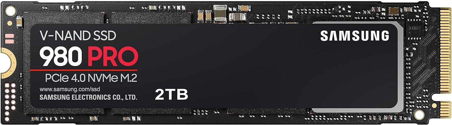 SAMSUNG 980 PRO SSD 2TB PCIe NVMe Gen 4 Gaming M.2 Internal Solid State Drive Me...