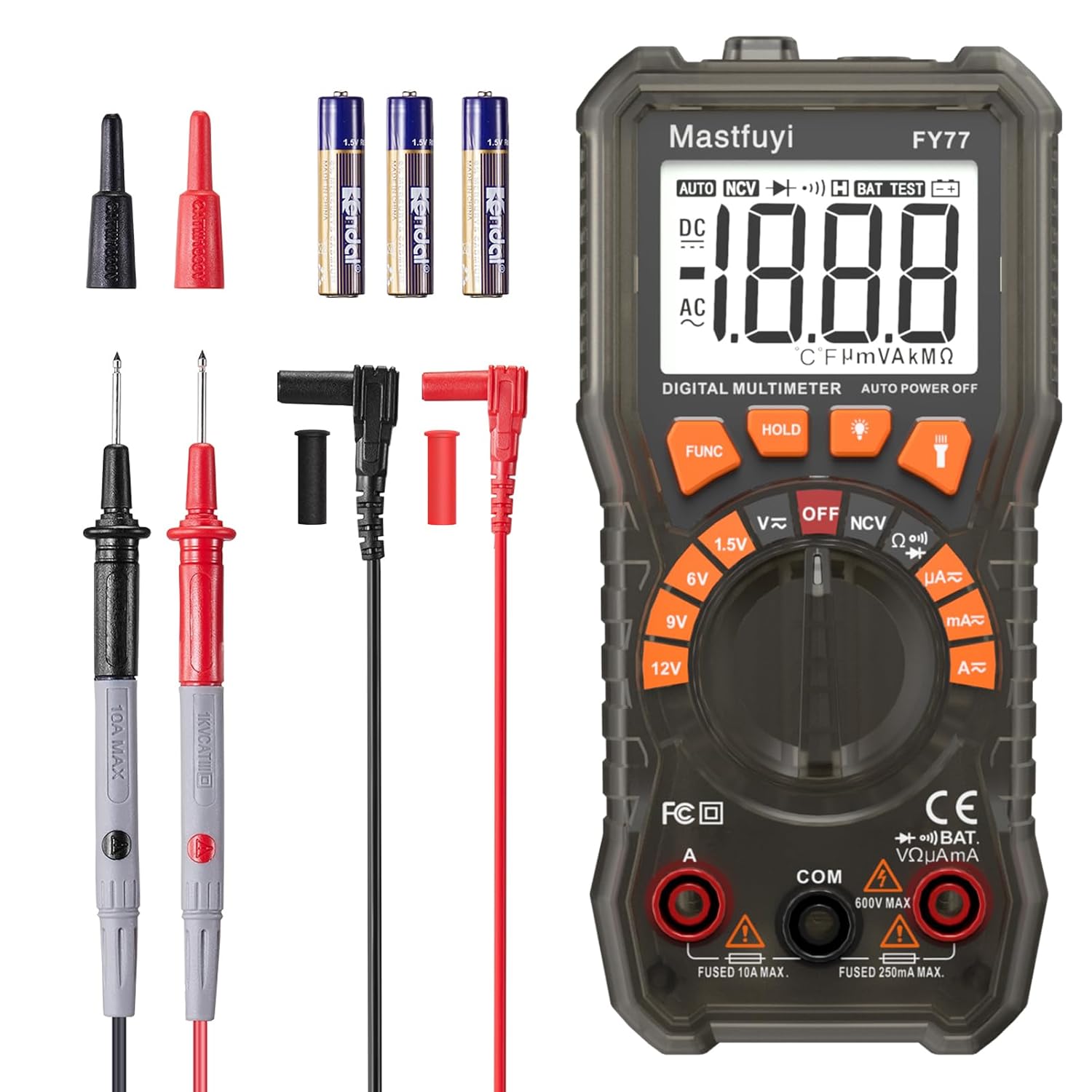 Multimeter Digital, Battery Tester, Multi Tester NCV Non-Contact Voltage Detecti...
