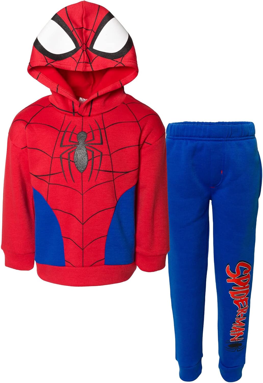 Marvel Spider-Man Avengers Fleece Cosplay Pullover Hoodie and Jogger Pants Outfi...