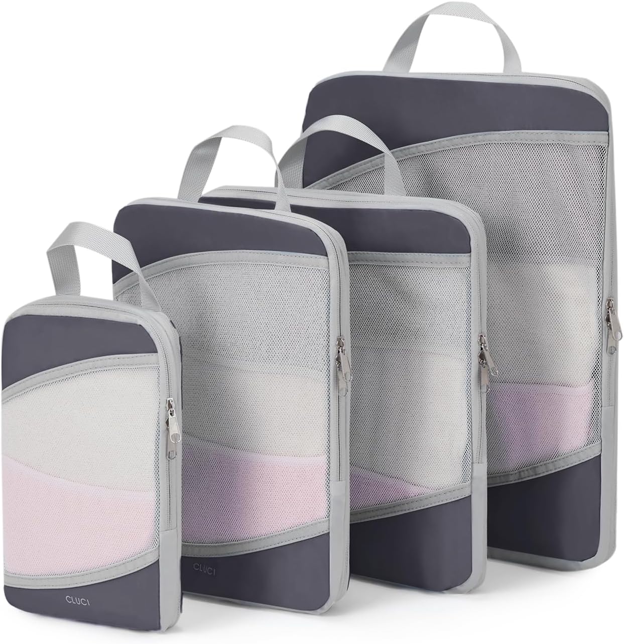 Compression Packing Cubes for Travel,CLUCI 7 Set/4 Set Travel Essentials,Organiz...