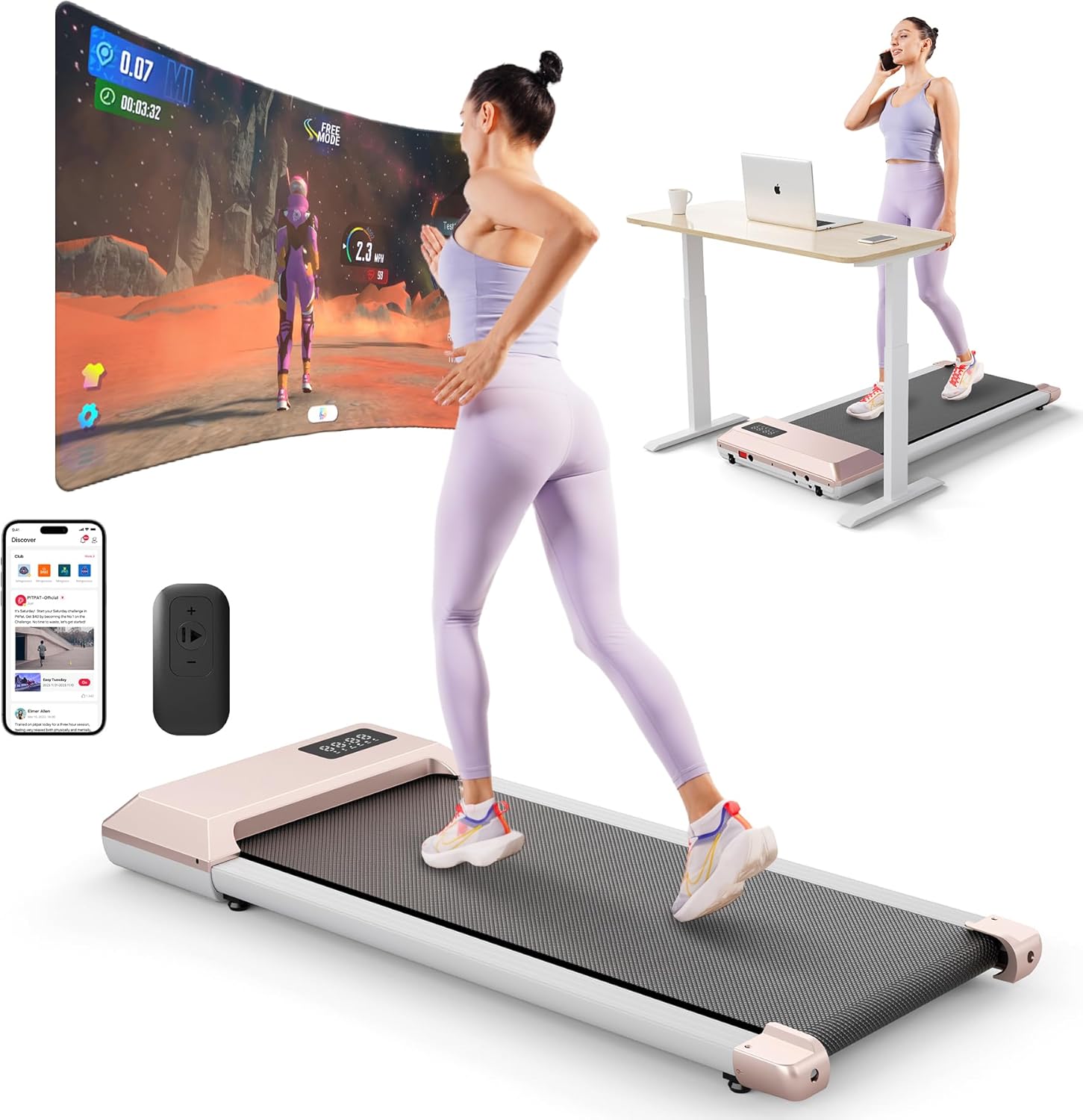 Superun Walking Pad, Mini Walking Pad Treadmill, Treadmills for Home & Office, U...