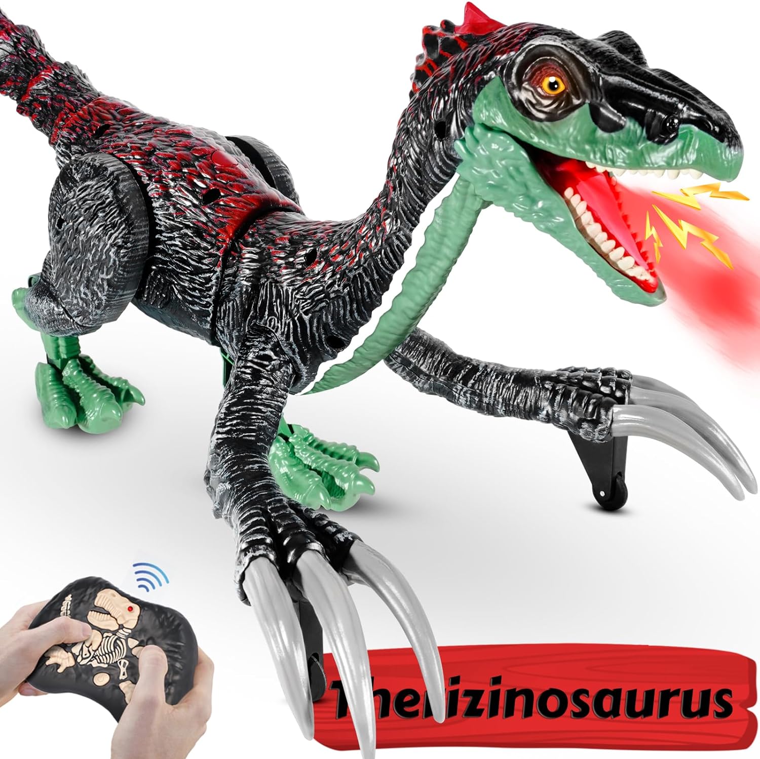 Remote Control Dinosaur Toys for Kids 3-12, 18.2" Jurassic Therizinosaurus Toys...